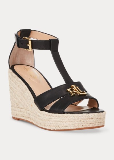 Women's Ralph Lauren Hale Leather Sandals | 031659QSM